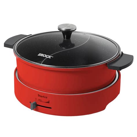 Starfrit Qt Red Xl Dual Sided Electric Hot Pot Multi Cooker The Home Depot