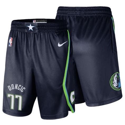 Dallas Mavericks N Luka Doncic Swingman Icon Short De La Marine