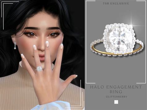 The Sims Resource Halo Engagement Ring In 2024 Sims 4 Piercings