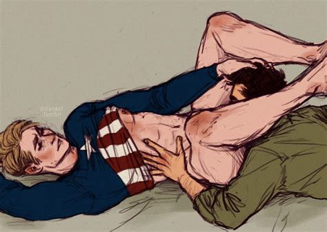 Rule 34 2boys Blowjob Bottomless Bucky Barnes Captain America Dilletant Gay Human Human Only