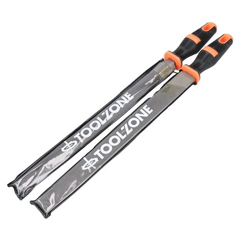 Metal File Set 2pc 300mm Long with Soft Grip Handles Engineers Files
