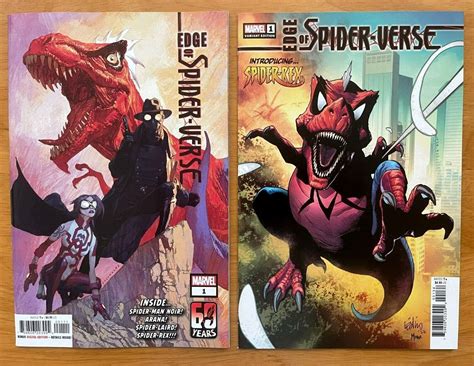 Edge Of Spider Verse 1 Spider Rex Variant Set Marvel Comics Nm