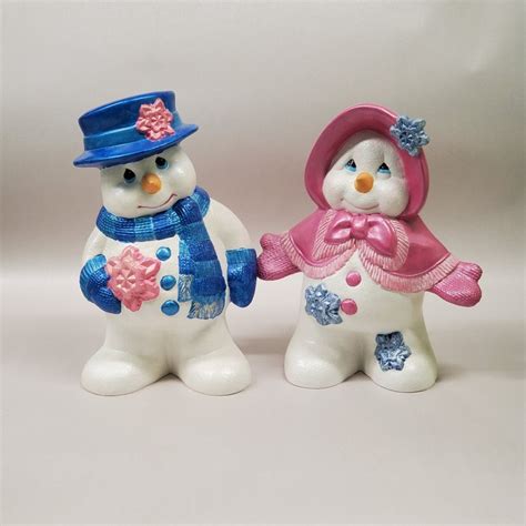 Ceramic Snowman Ready To Paint Snow Women Christmas Ceramic Etsy