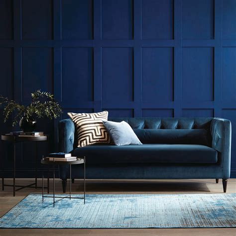 colors   blue furniture   vibrant living room design