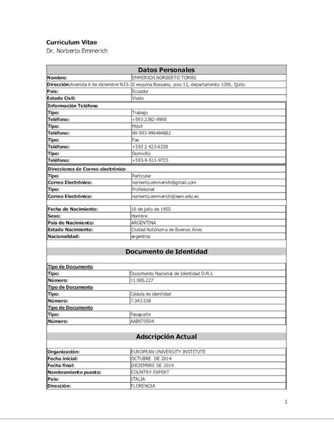 PDF Curriculum Vitae Dr Norberto Emmerich Iaen Edu Ec Produccion