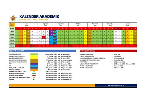 Kalender Akademik Sekolah Tinggi Ilmu Komunikasi