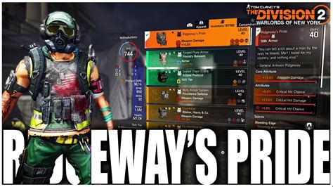 The Division Exotic Chest Ridgeway S Pride Buff Is A Must Farm And