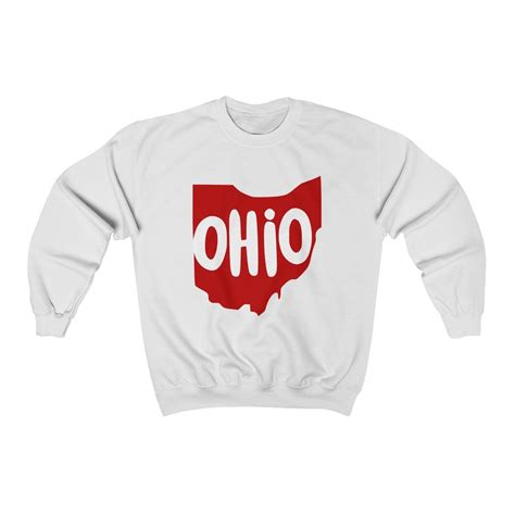 Ohio Sweatshirt State Design Unisex Crewneck Ohio Sweatshirt Etsy