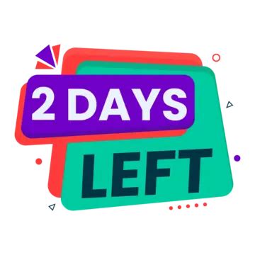 2 Days To Go Countdown Banner Vector 2 Days To Go Label 2 Days To Go