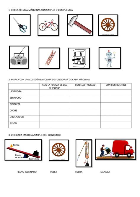 Ficha Online De Las M Quinas Para Puedes Hacer Los Ejercicios