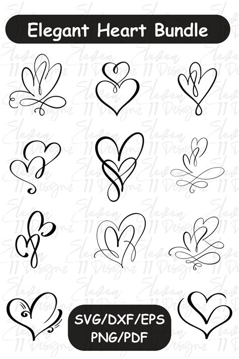 Elegant Heart Svg And Png Heart Svg Valentines Svg Valentines Day