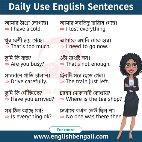 55 Daily Use English Sentences With Bengali Meaning English Sentences English Speaking Book