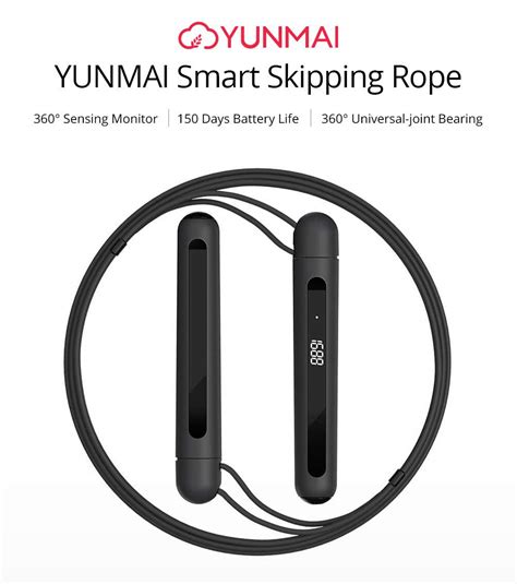 Xiaomi YUNMAI Smart Training Skipping Rope Black