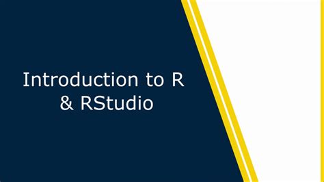 Basic Introduction To R And R Studio Youtube