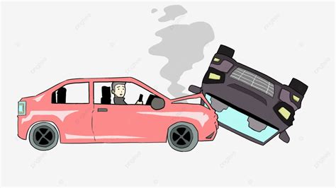 Hand Drawn Car Crash Accident Clipart Car Crash Accident Car PNG