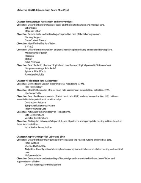 Maternal Newborn Exam Intrapartum Blueprint Tagged Maternal Health