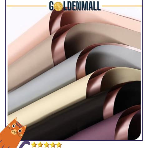 Jual Bicolor Rosegold Cellophane Kertas Buket Bunga Wrapping Paper Ecer