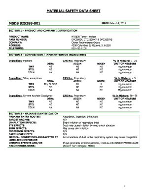 Fillable Online Q6002A MSDS 042108 Doc Fax Email Print PdfFiller