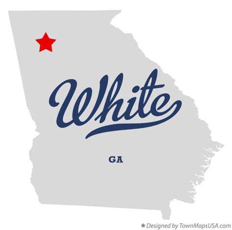 Map of White, GA, Georgia