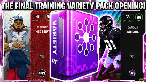 THE FINAL TRAINING VARIETY PACK OPENING 1 MILLION TRAINING PACK