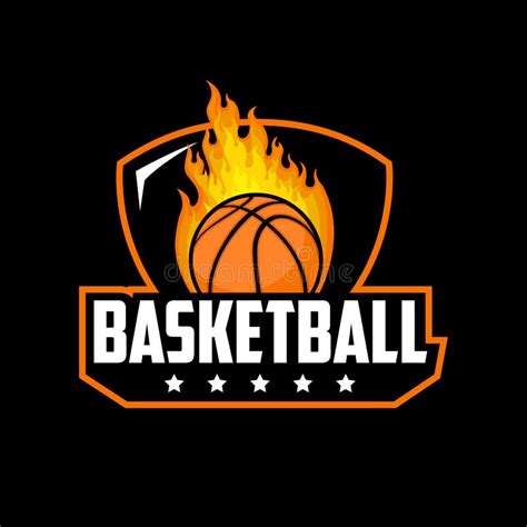 Basketball On Fire Logo