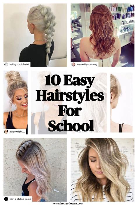 10 Easy Hairstyles For School | How To Do Easy