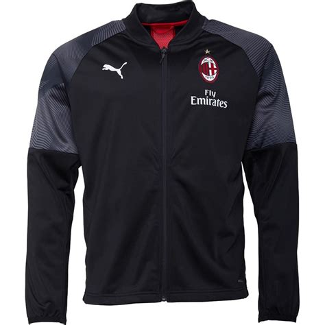 Buy Puma Mens Ac Milan Poly Stadium Jacket Blackred