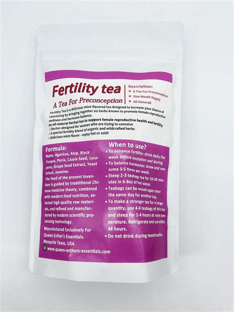 Preconception Fertility Womb Tea Menstruation Tea Organic Mint