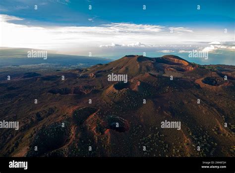 summit hualalai volcano kailua kona island  hawaii stock photo alamy