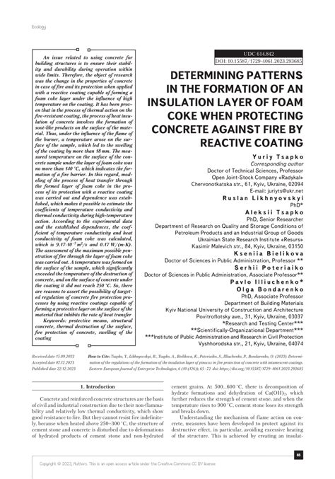 PDF Determining Patterns In The Formation Of An Insulation Layer Of