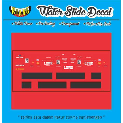 Jual Decal Waterslide Hot Wheels R LBWK Silhouette Red Black Kota Denpasar Ccnk Garage