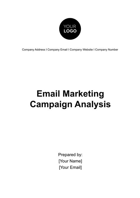 Free Email Marketing Campaign Analysis Template to Edit Online