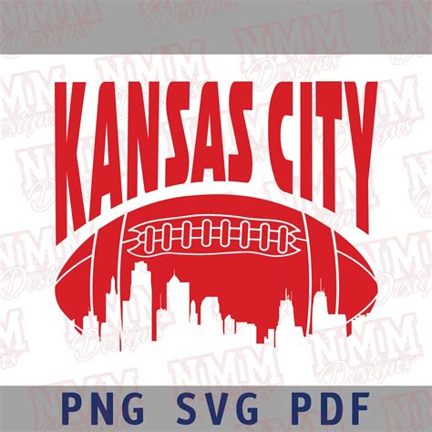 Kansas City Football Svg Png Pdf Svg Files For Cricut Vinyl Etsy Ireland