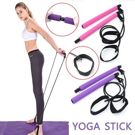 Buy Portable Pilates Bar Kit With Resistance Band Yoga Exercise Pilates Bar At Affordable Prices