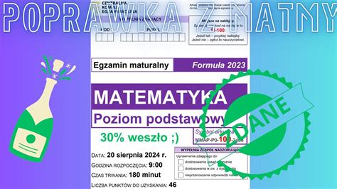 Matura poprawkowa z matematyki 2024 sierpień Zad 11 Bańka z