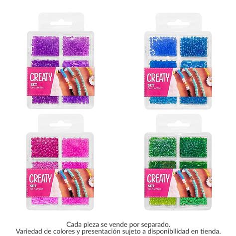 Paquete De Cuentas Creaty Varios Colores Pza Walmart