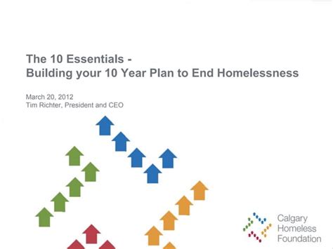 The 10 Essentials Building Your 10 Year Plan To End Homelessness Ppt