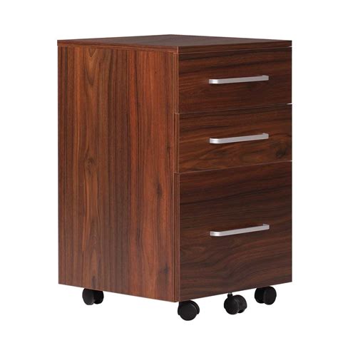 Devaise Drawer Wood File Cabinet Mobile Lateral Filing Cabinet