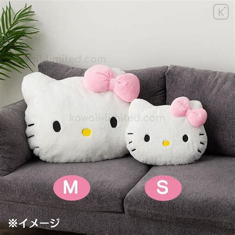 Japan Sanrio Original Face Shaped Cushion M Kuromi Kawaii Limited