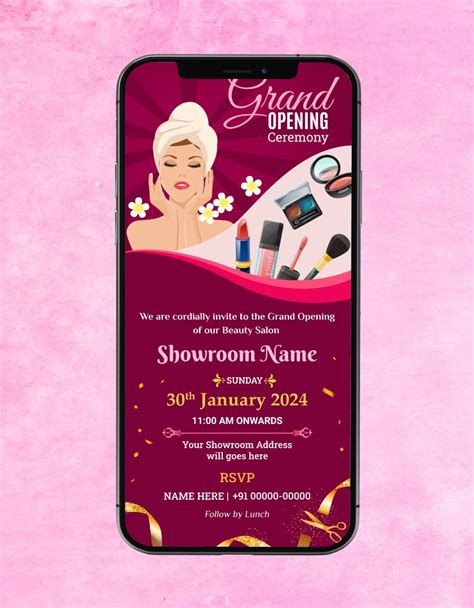 Beauty Salon Grand Opening Invitation