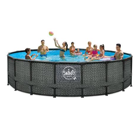 Piscina Elite Wicker Dark X Cm Outlet Piscinas Portugal