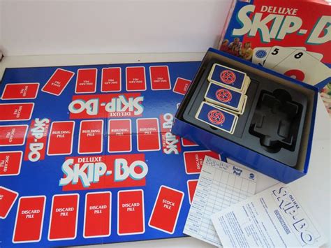 Skip Bo Deluxe Card Board Game Complete Boxed Set With