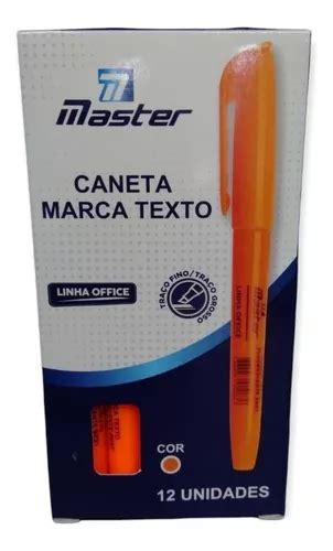 Caneta Marca Texto Laranja 12 Unidades Caixa Fechada Master MercadoLivre