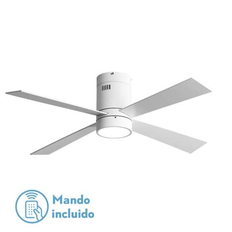 Ventilador W Barine Blanco Aspas Blanca Haya Velocid C Remoto