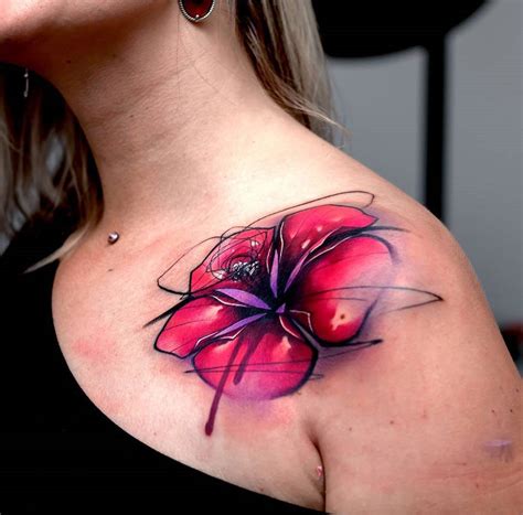 Abstract Lily Tattoos Thigh Tattoo Watercolor Tattoo Designs