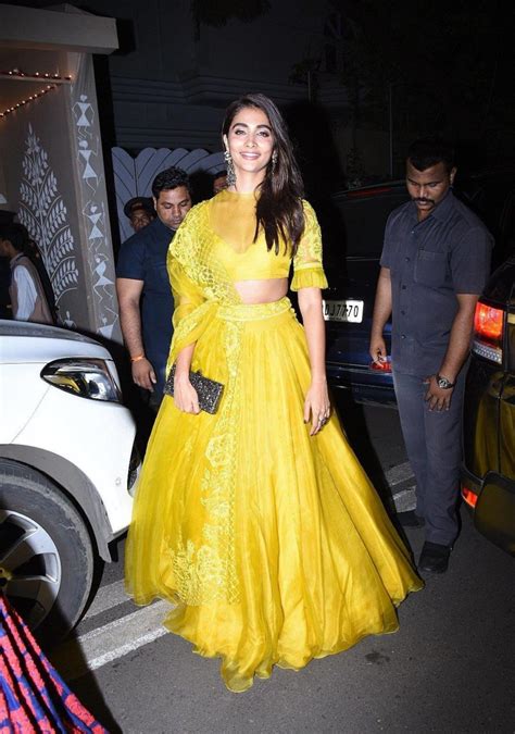 Pooja Hegde At Amitabh Bachchans Diwali Party In Mumbai Tollywood Boost