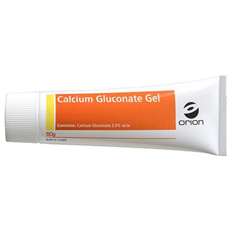 Orion Calcium Gluconate Gel 25 Tube 50g Aero Healthcare