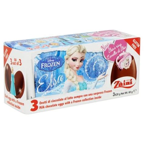 Zàini Milk Chocolate Eggs with a Frozen Collection Inside 3 x 20 g