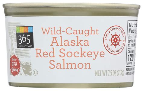 365 Everyday Value Alaskan Wild Salmon Red Sockeye 7 5 Oz Amazon