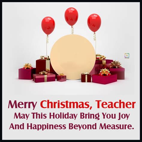 Merry Christmas Wishes For Teachers